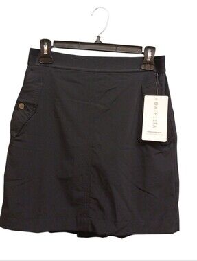 Athleta NWT Black Performance Vienna Cargo Skort with Snap Pocket Accents Size 6